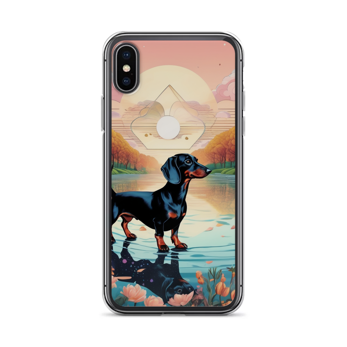 PugMug Custom Black Dachshund iPhone Case