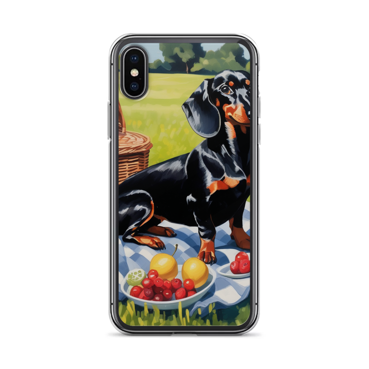 PugMug Custom Black Dachshund iPhone Case