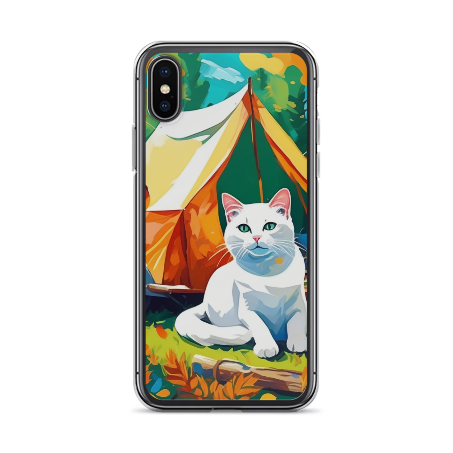PugMug Custom White Companion Cat iPhone Case