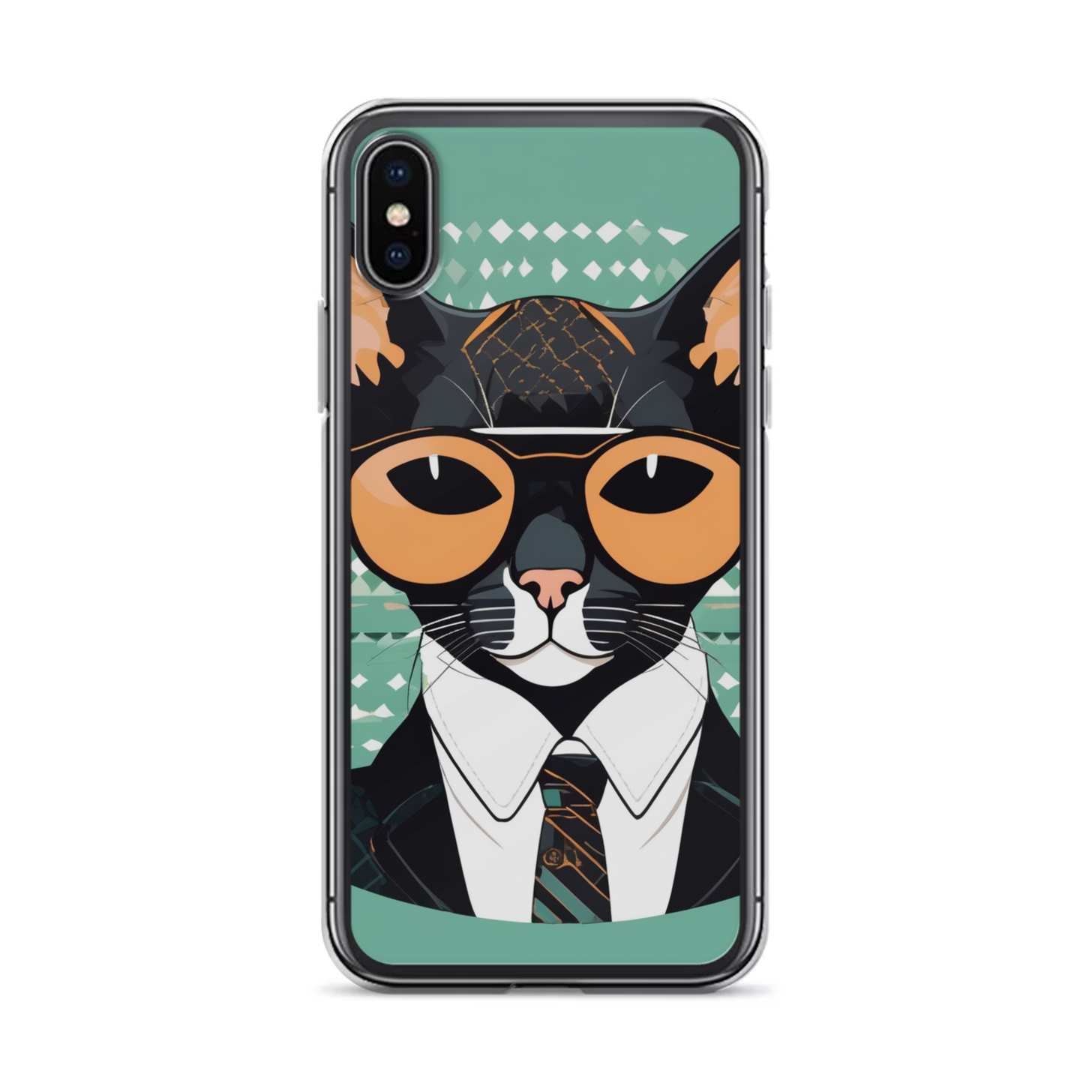 PugMug Custom Black Devon Rex Cat iPhone Case