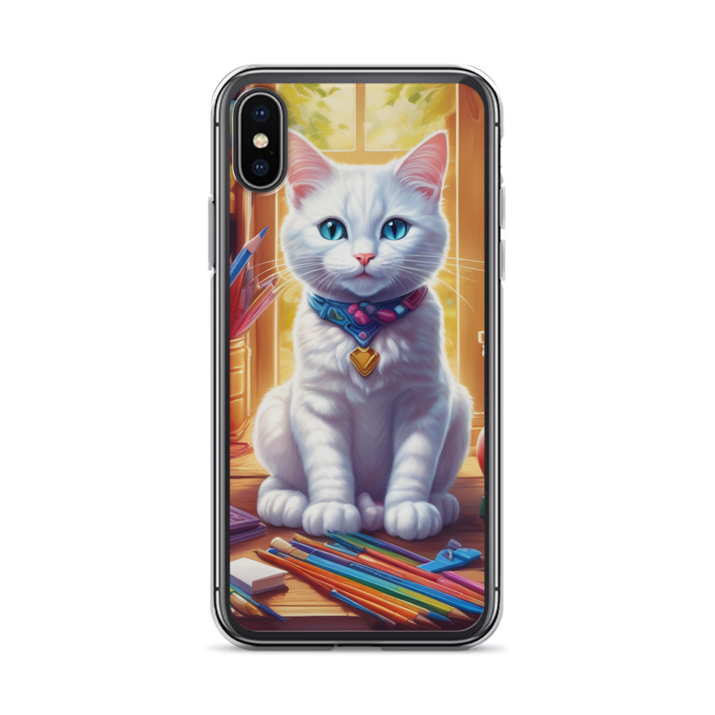 PugMug Custom White Companion Cat iPhone Case