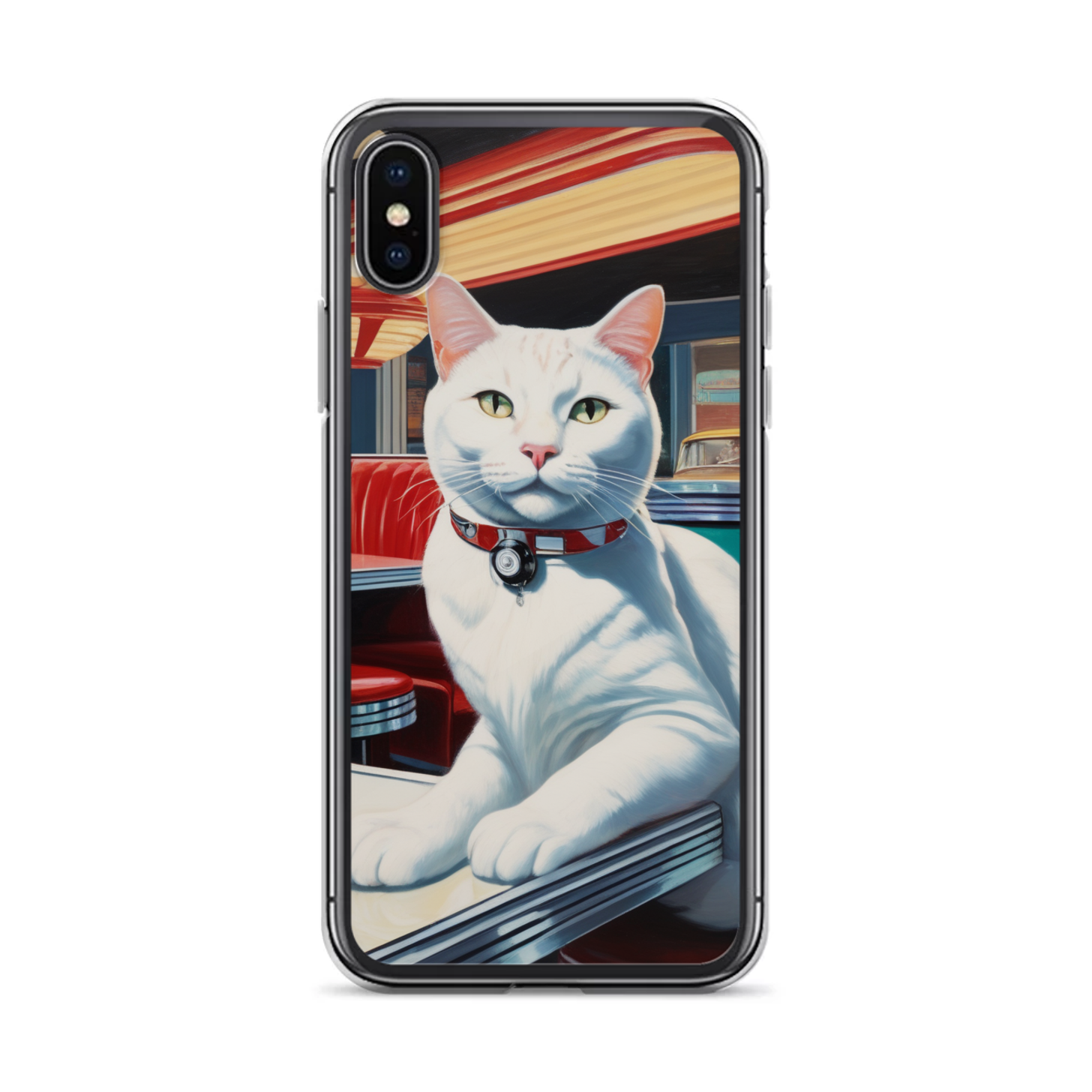 PugMug Custom White Companion Cat iPhone Case