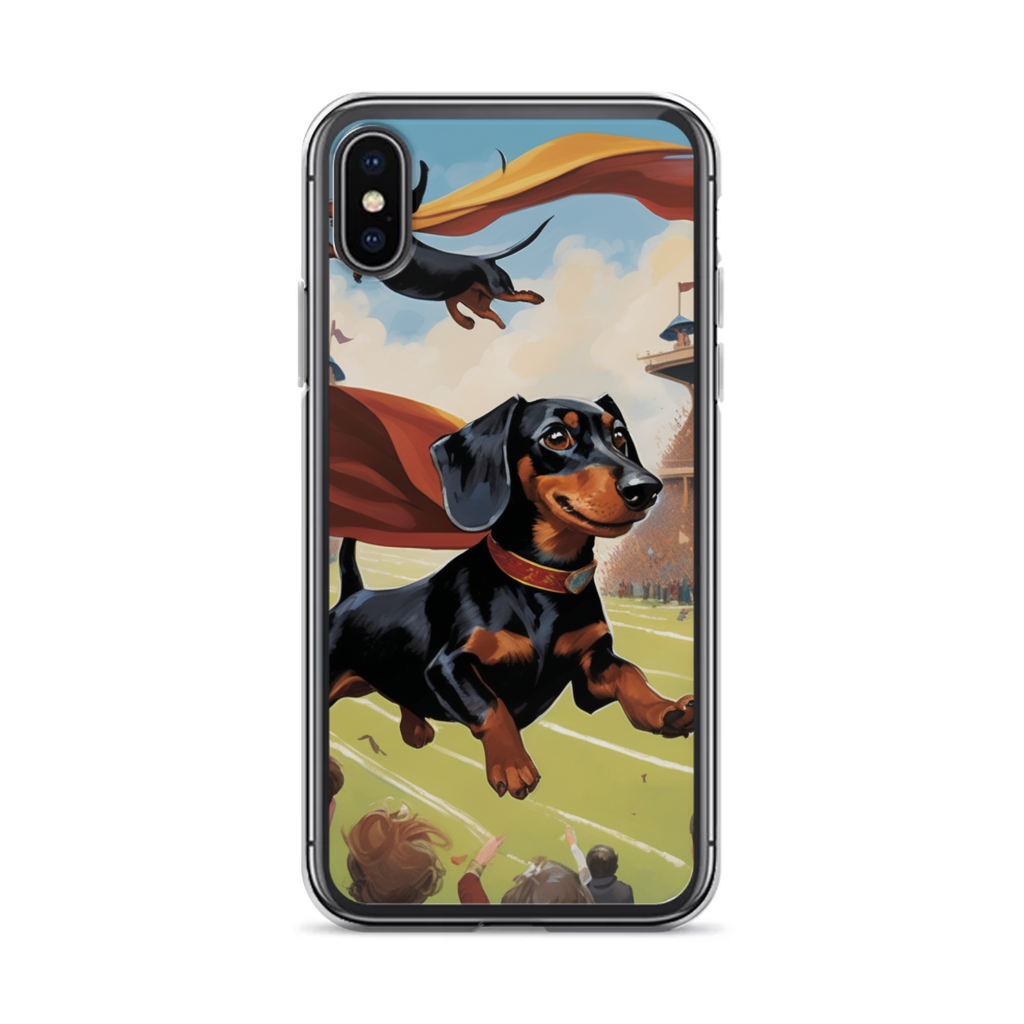 PugMug Custom Black Dachshund iPhone Case