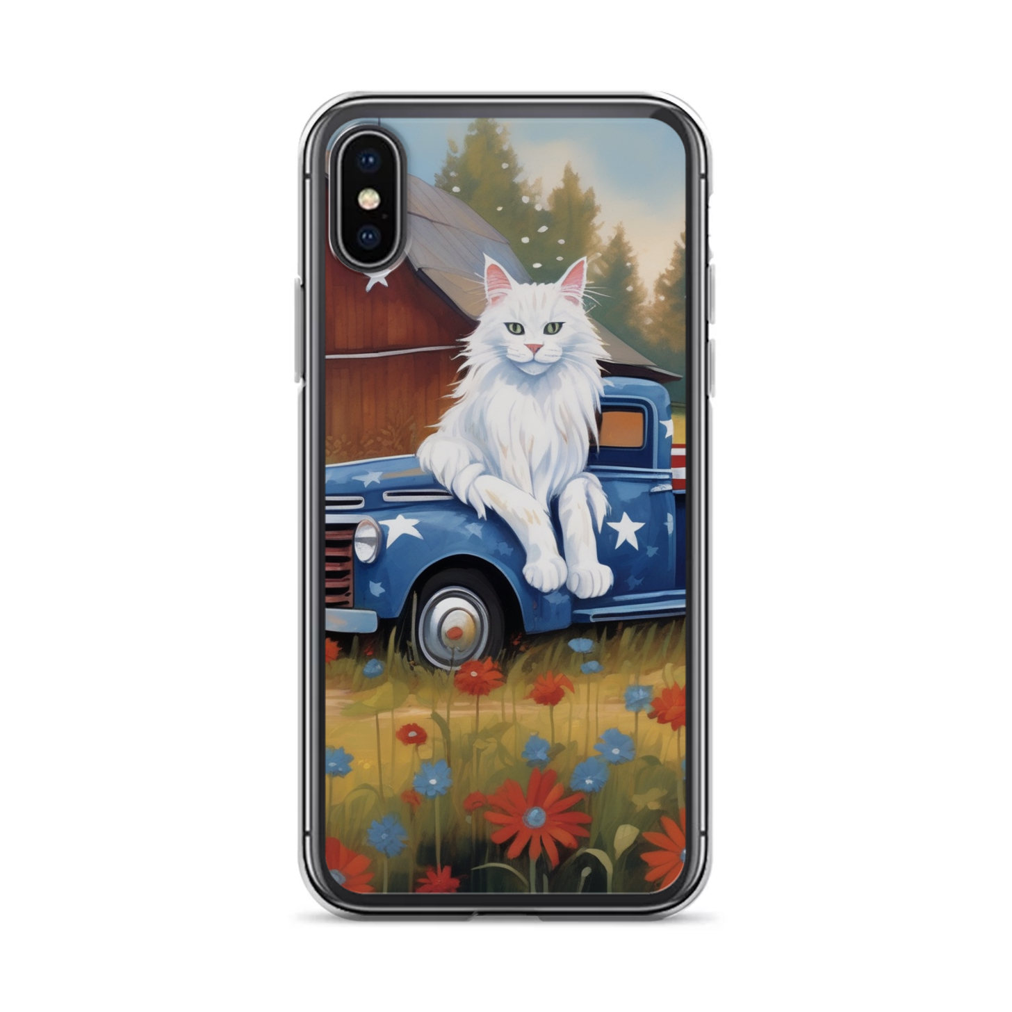 PugMug Custom White Maine Coon Cat iPhone Case