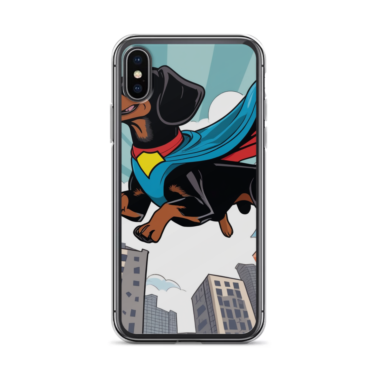 PugMug Custom Black Dachshund iPhone Case