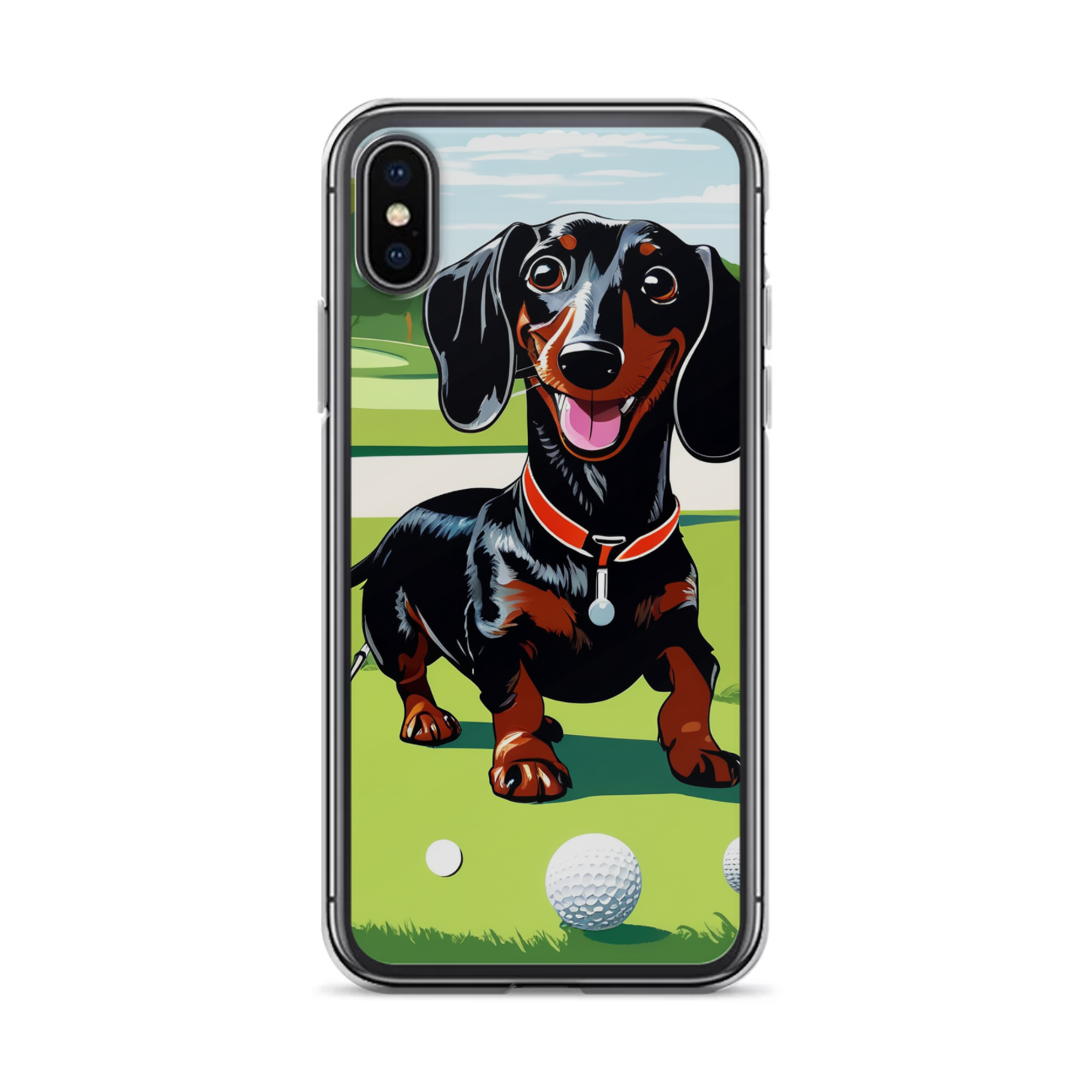 PugMug Custom Black Dachshund iPhone Case
