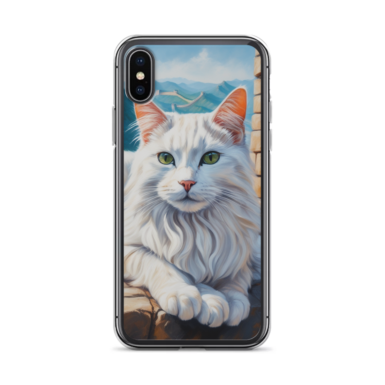 PugMug Custom White Companion Cat iPhone Case