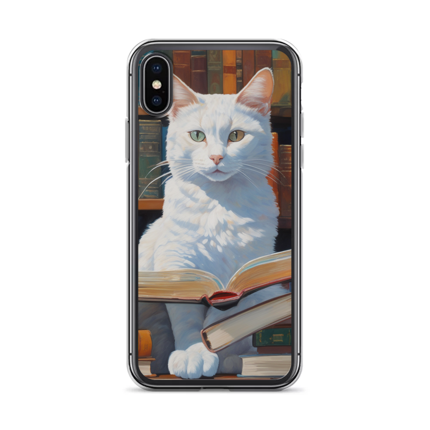 PugMug Custom White Companion Cat iPhone Case