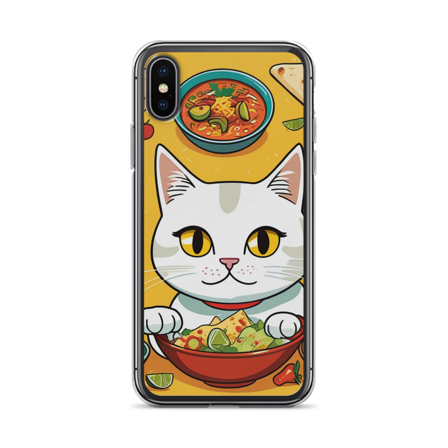 PugMug Custom White Companion Cat iPhone Case