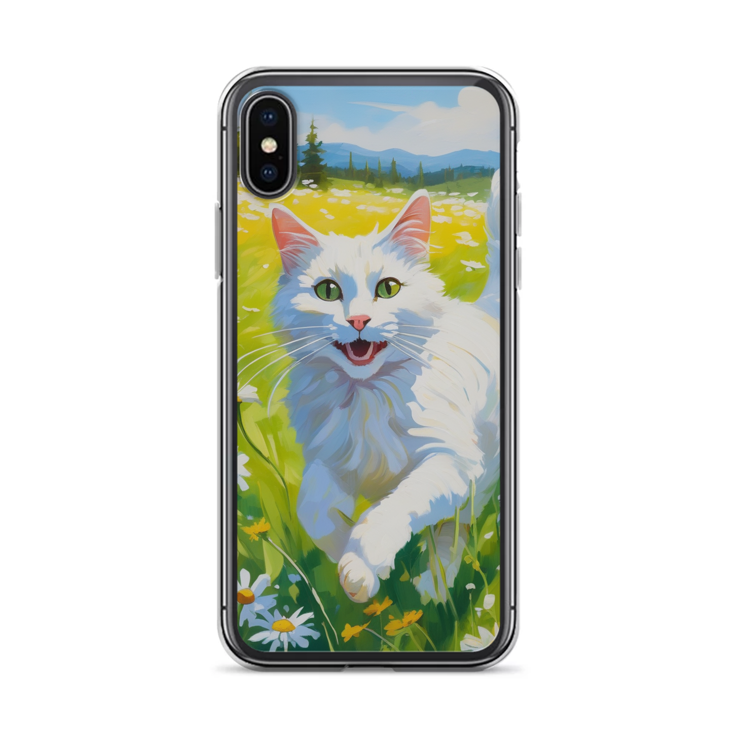 PugMug Custom White Companion Cat iPhone Case
