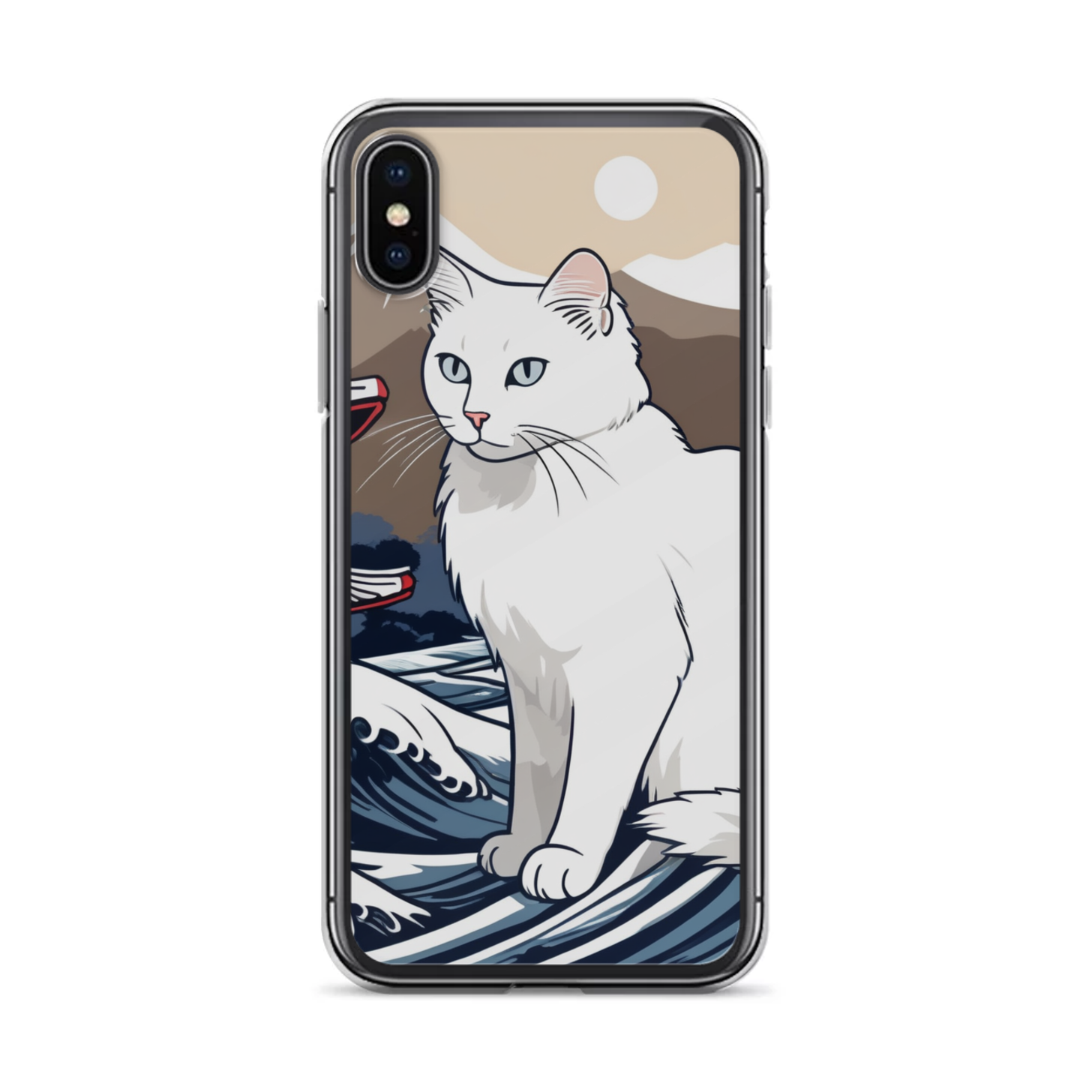 PugMug Custom White Companion Cat iPhone Case
