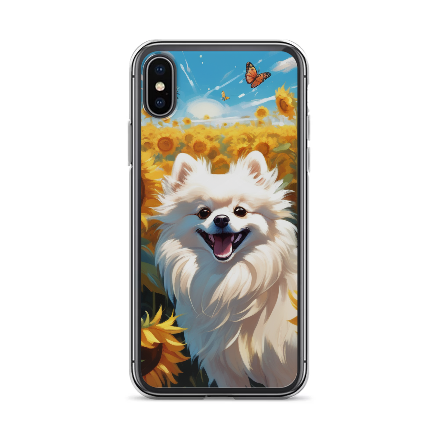 PugMug Custom White Pomeranian iPhone Case