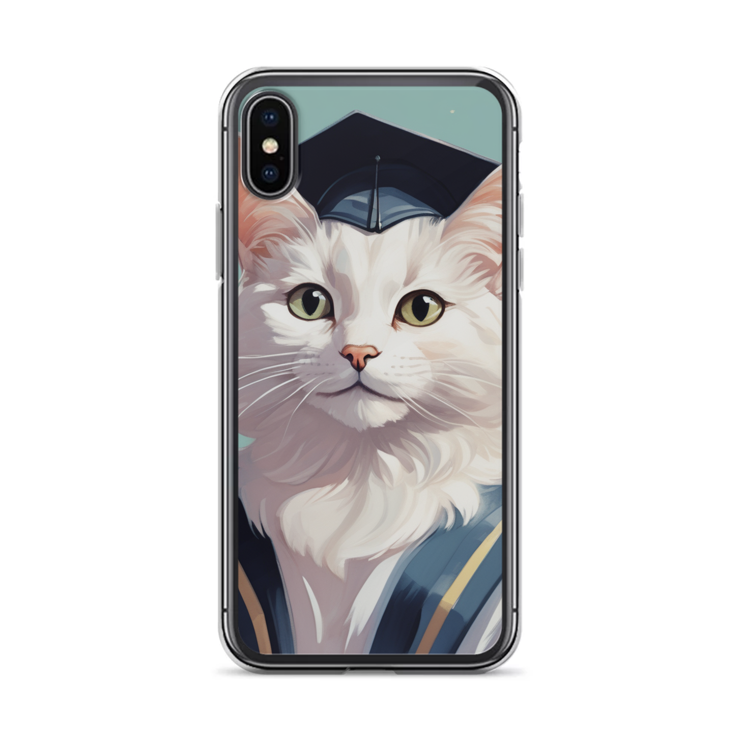 PugMug Custom White Companion Cat iPhone Case