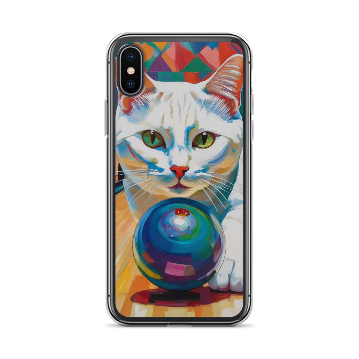 PugMug Custom White Companion Cat iPhone Case