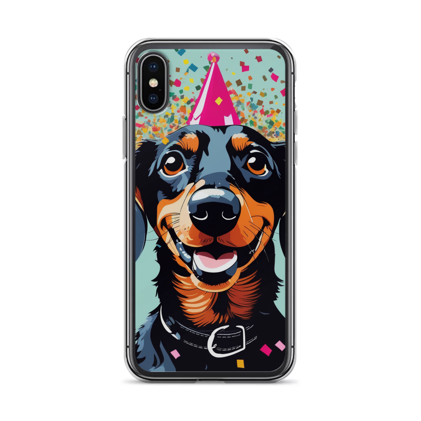 PugMug Custom Black Dachshund iPhone Case