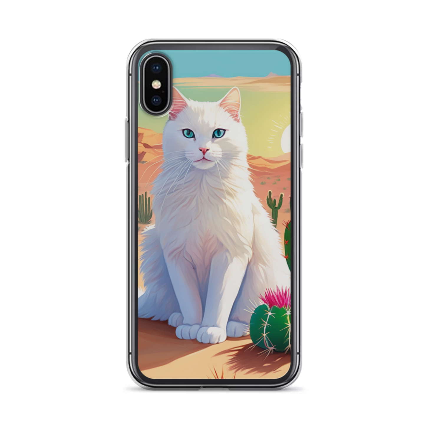 PugMug Custom White Companion Cat iPhone Case
