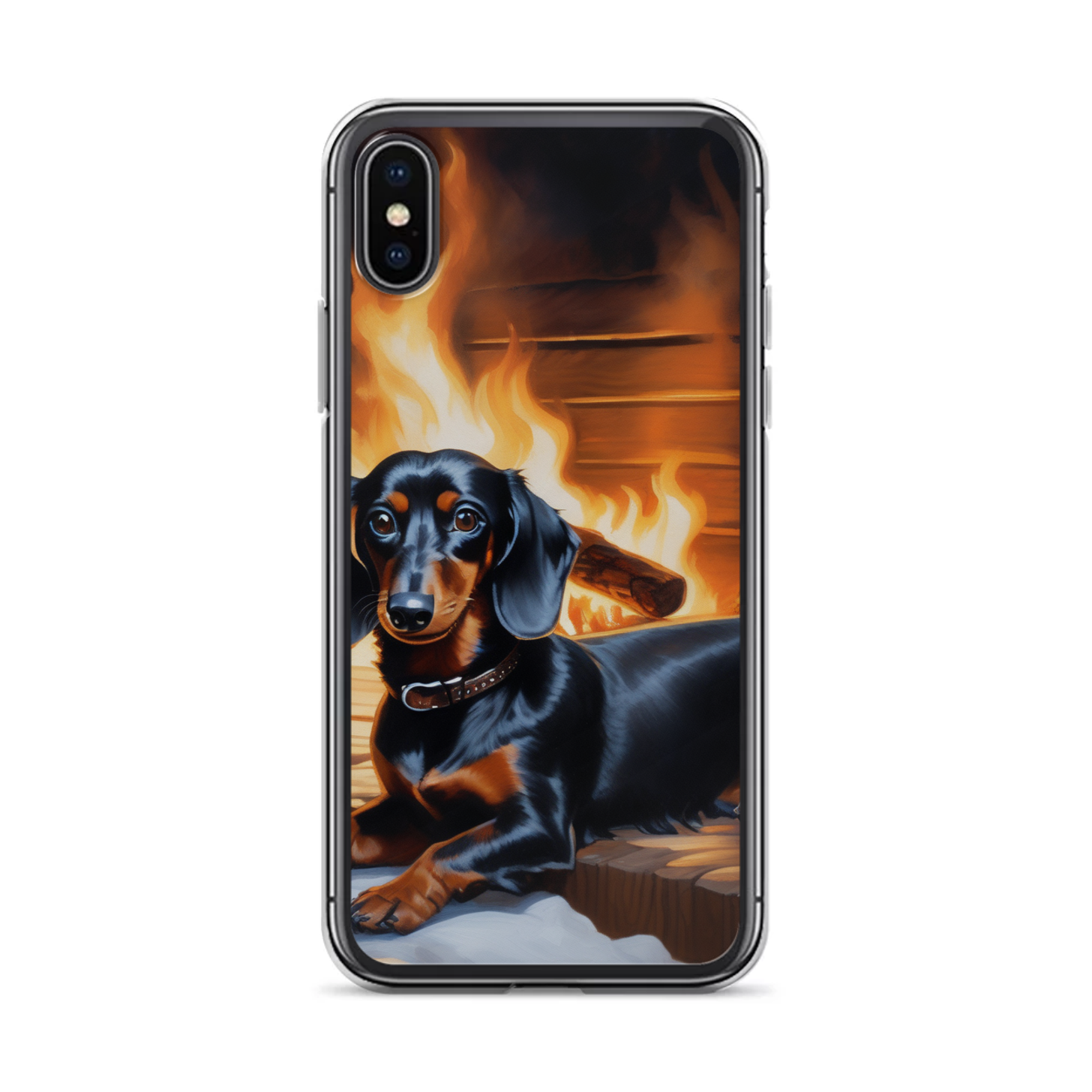 PugMug Custom Black Dachshund iPhone Case