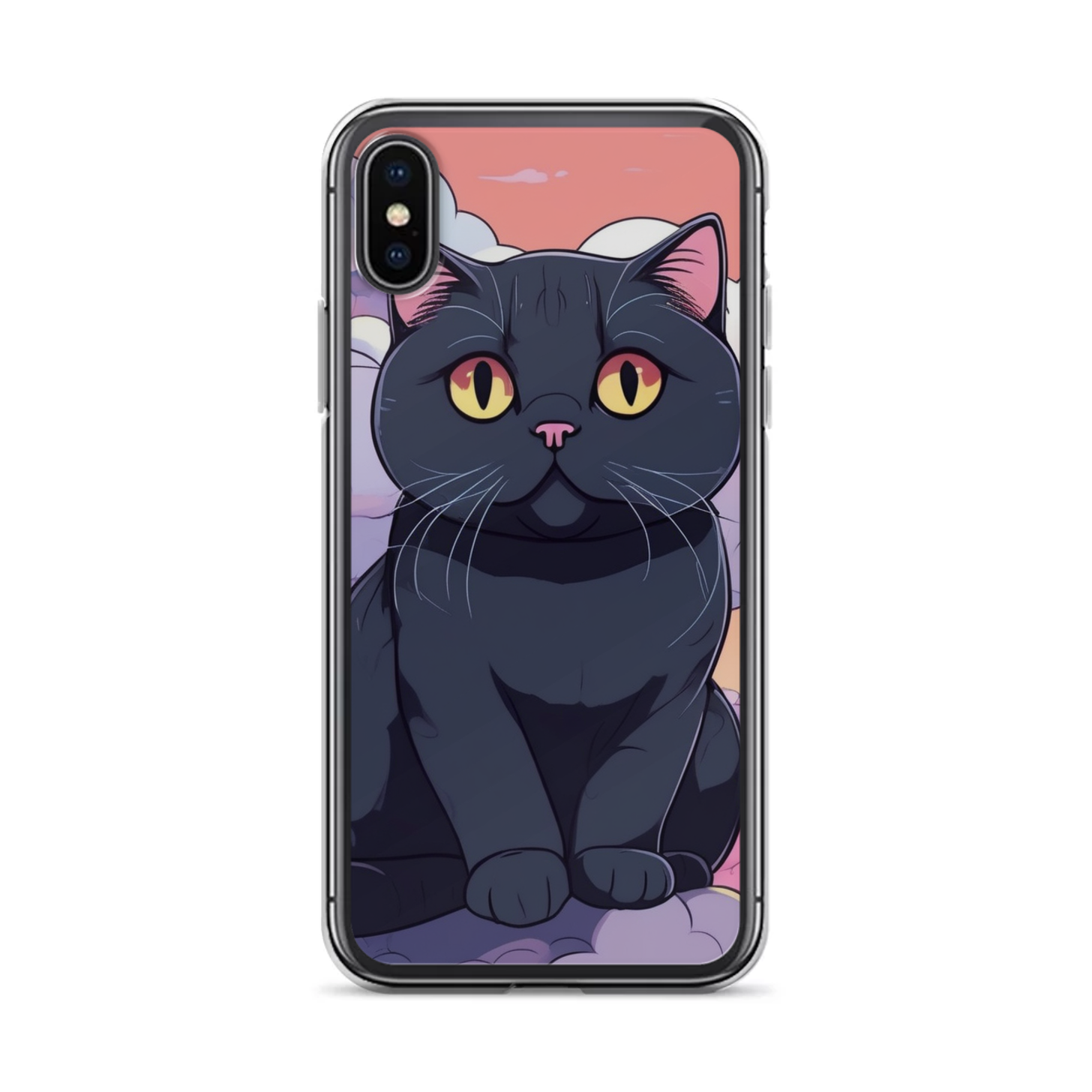 PugMug Custom Black Scottish Fold Cat iPhone Case