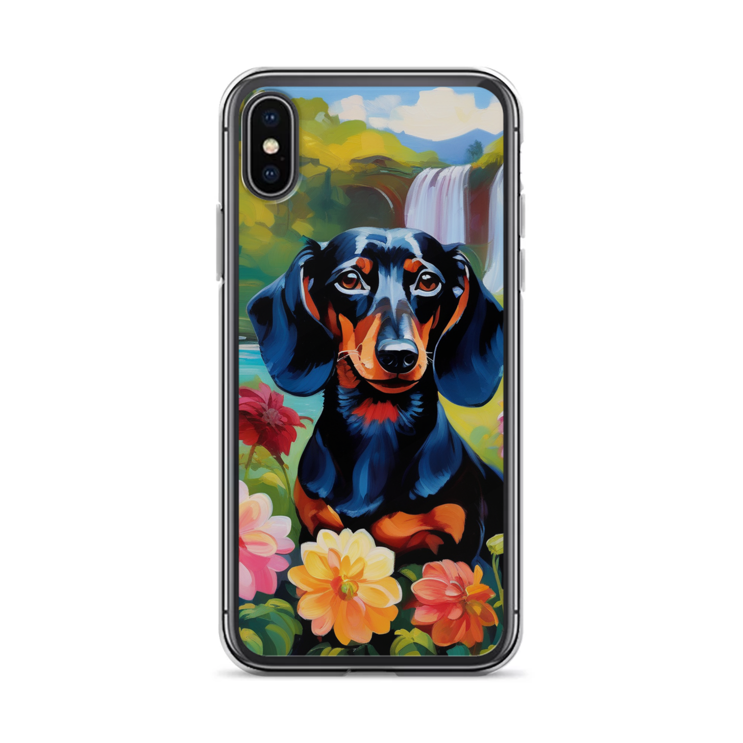 PugMug Custom Black Dachshund iPhone Case