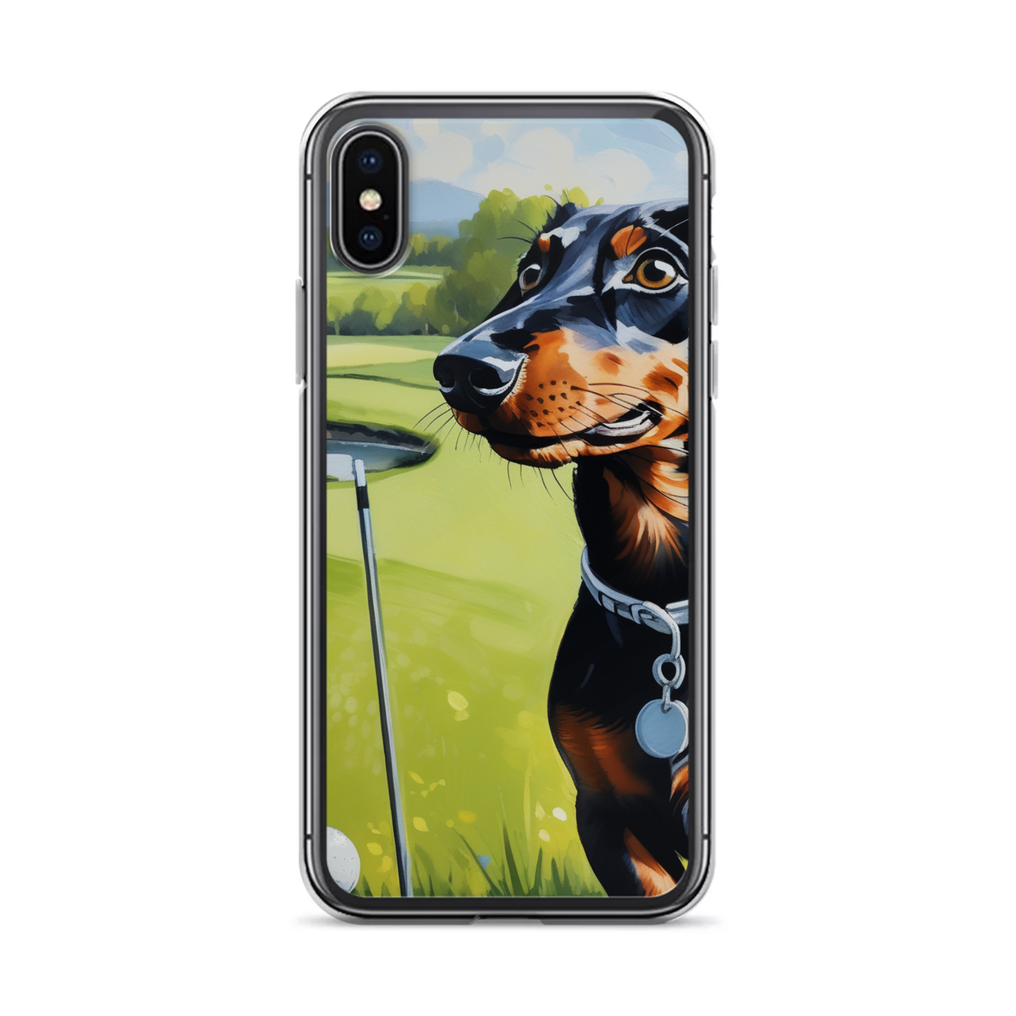 PugMug Custom Black Dachshund iPhone Case