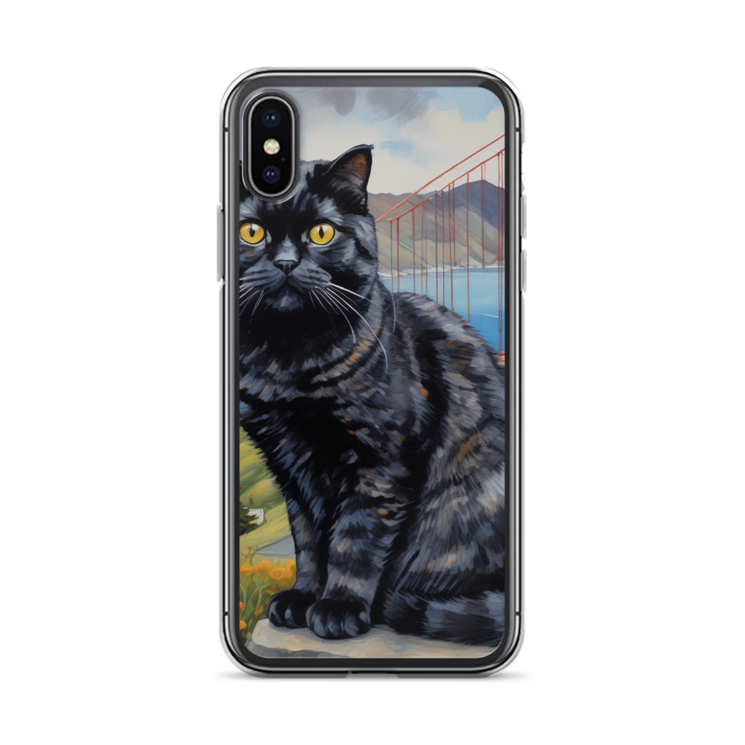 PugMug Custom Black Scottish Fold Cat iPhone Case