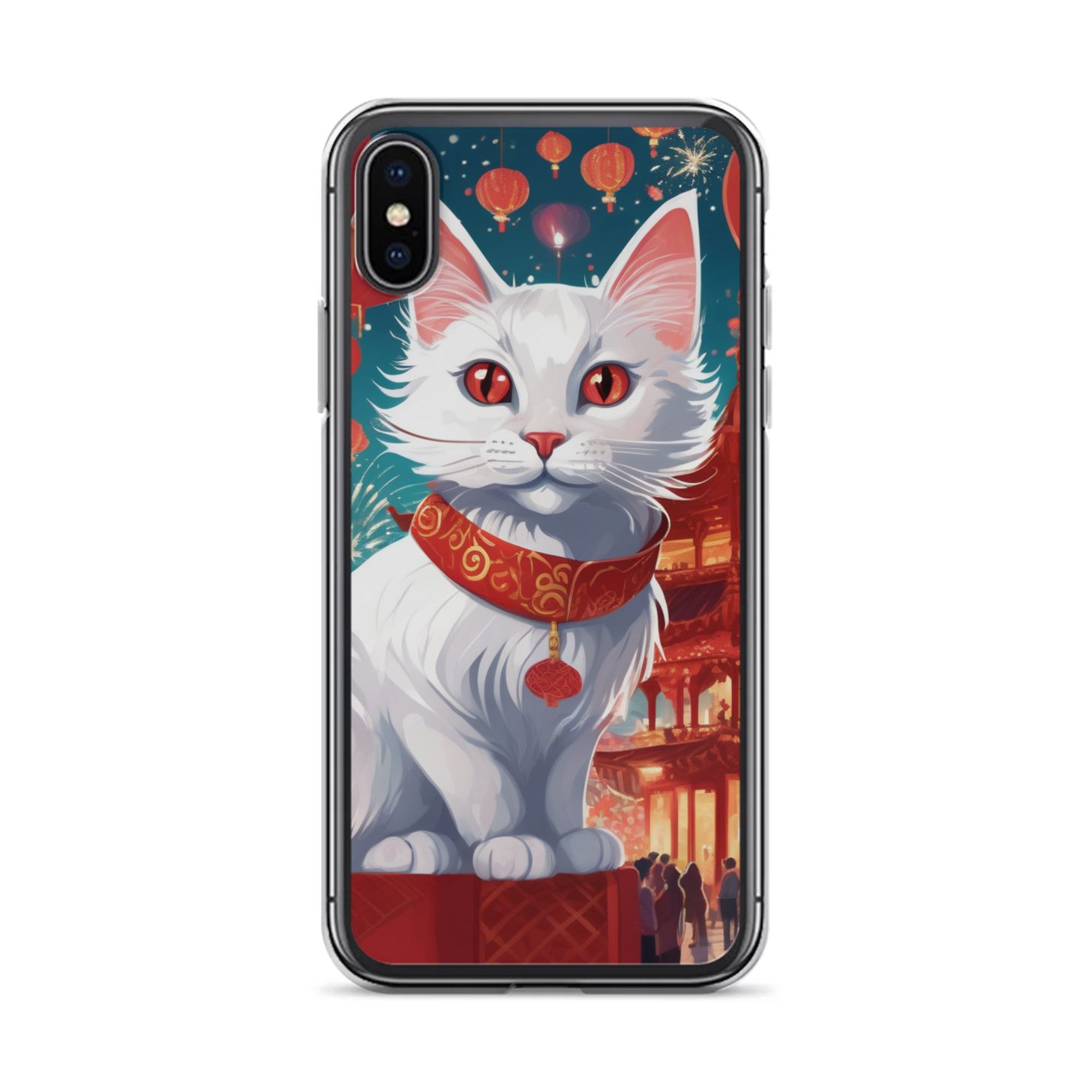 PugMug Custom White Companion Cat iPhone Case