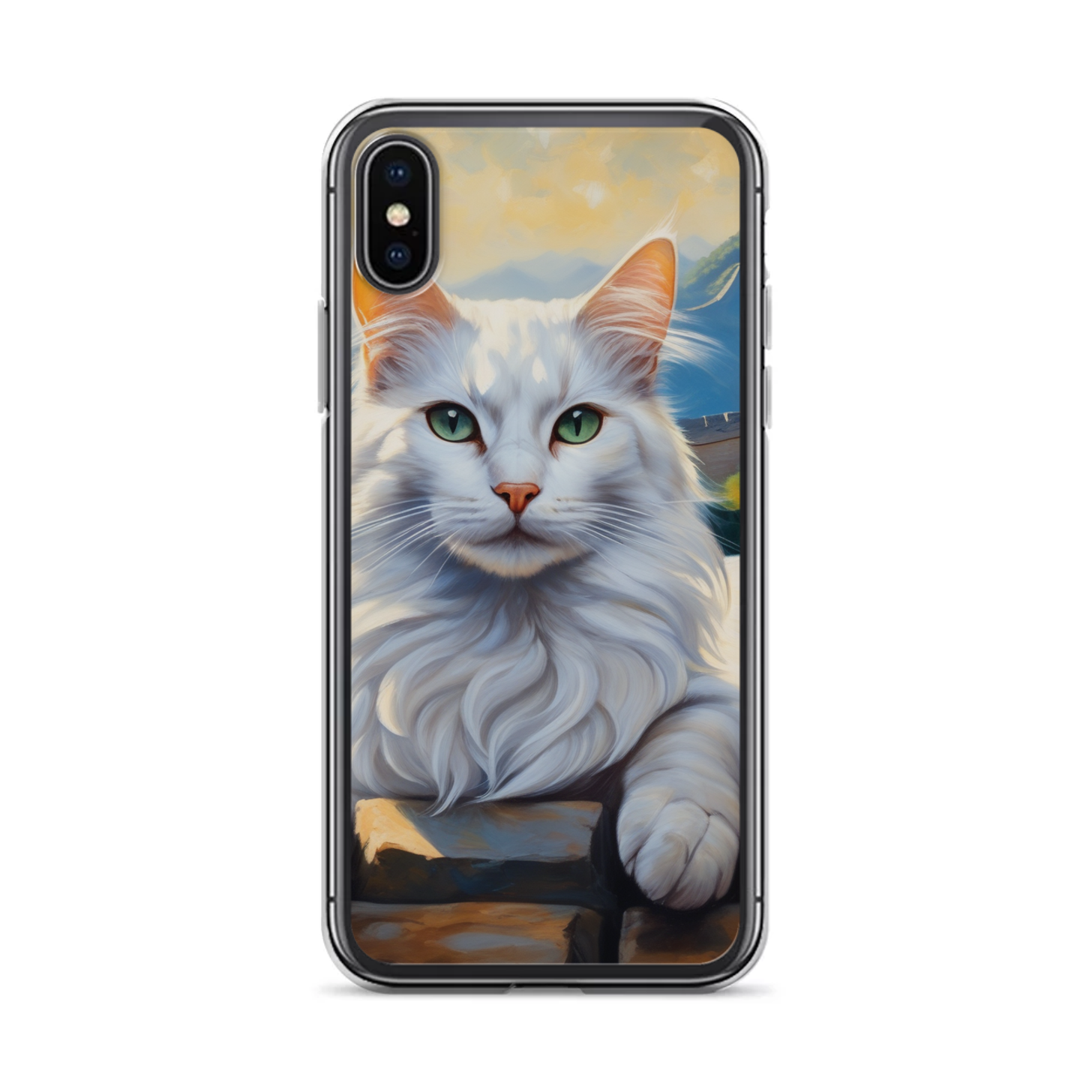 PugMug Custom White Companion Cat iPhone Case
