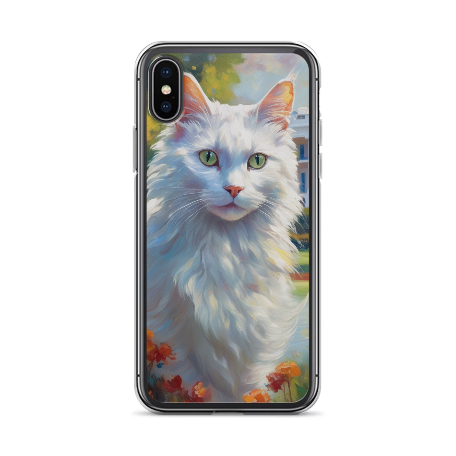 PugMug Custom White Companion Cat iPhone Case