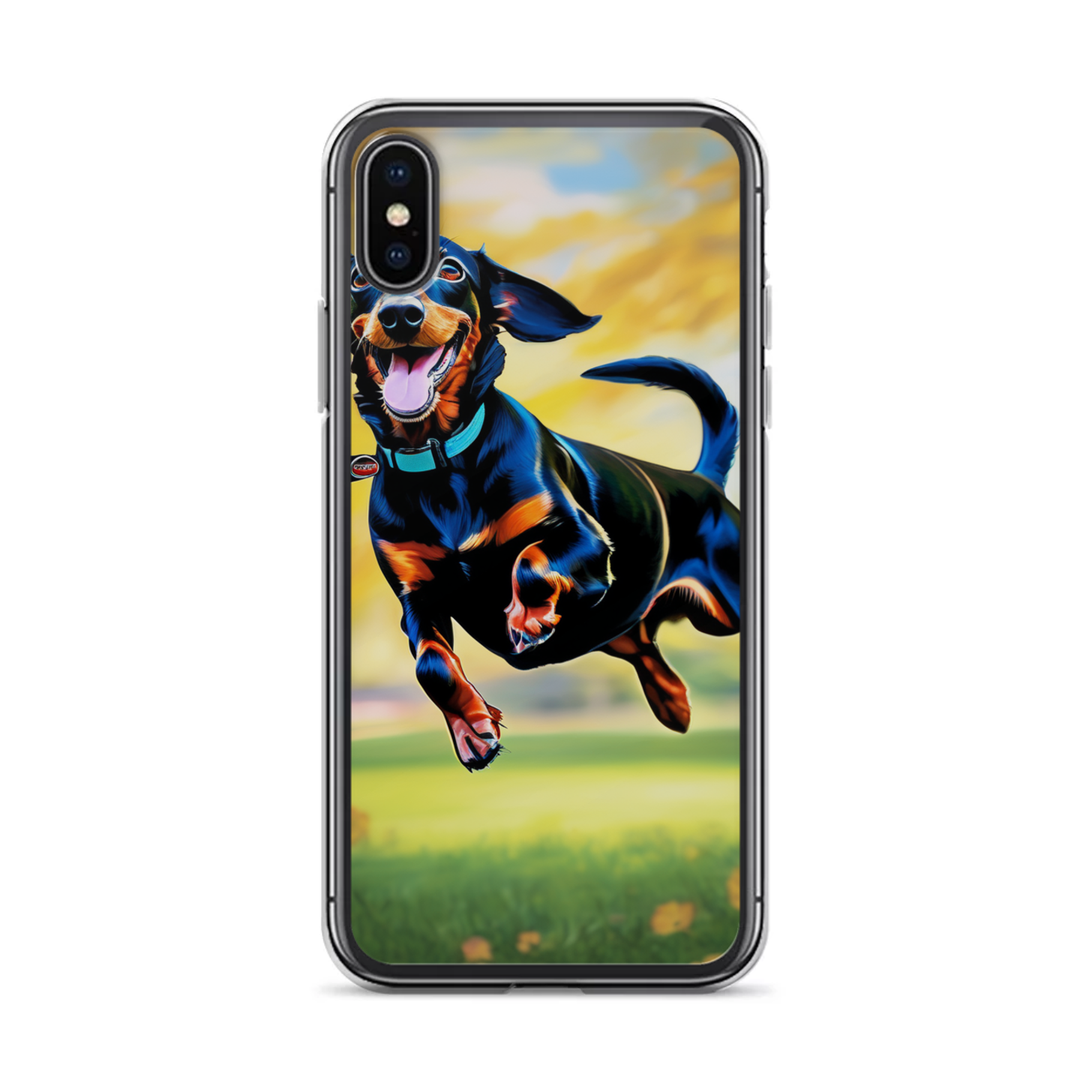 PugMug Custom Black Dachshund iPhone Case