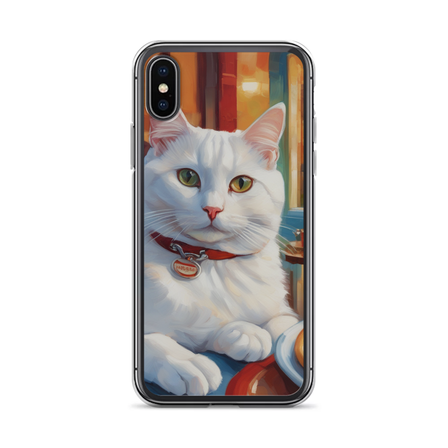 PugMug Custom White Companion Cat iPhone Case