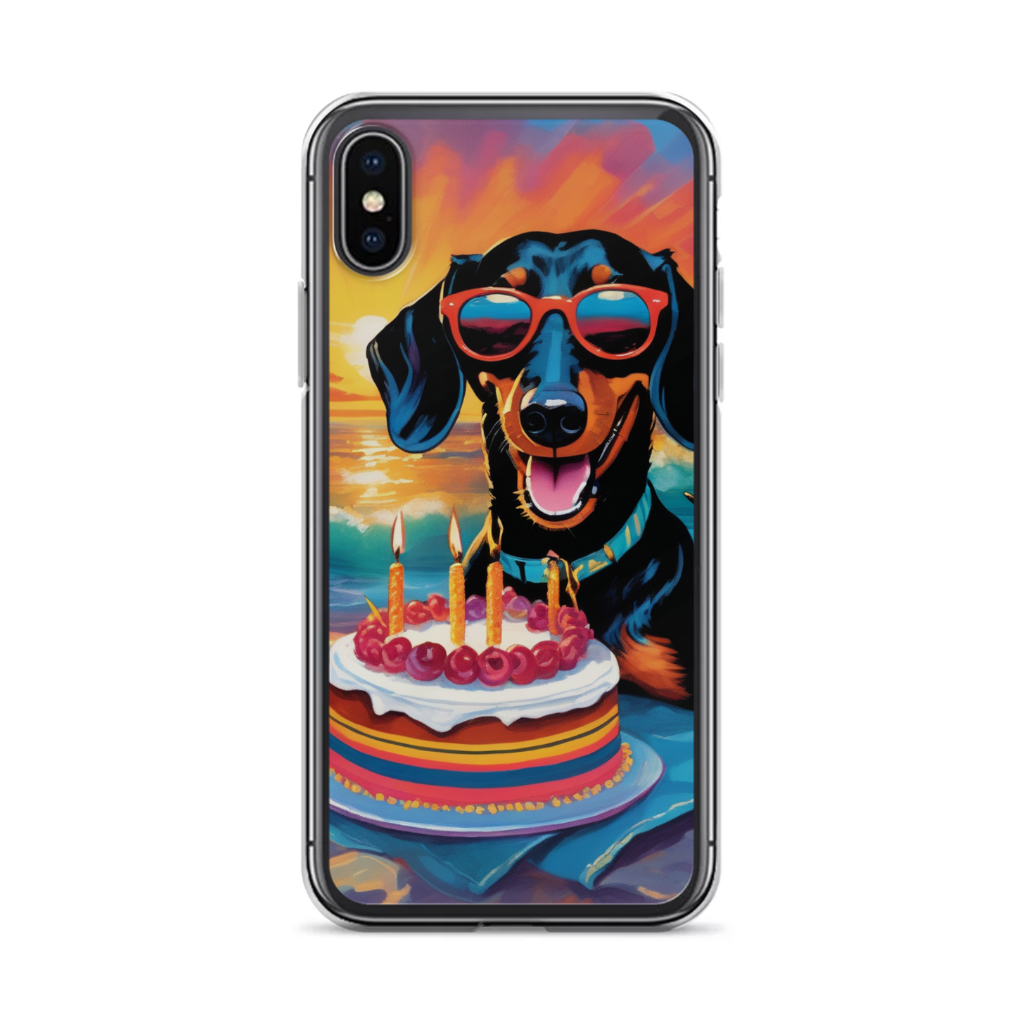 PugMug Custom Black Dachshund iPhone Case