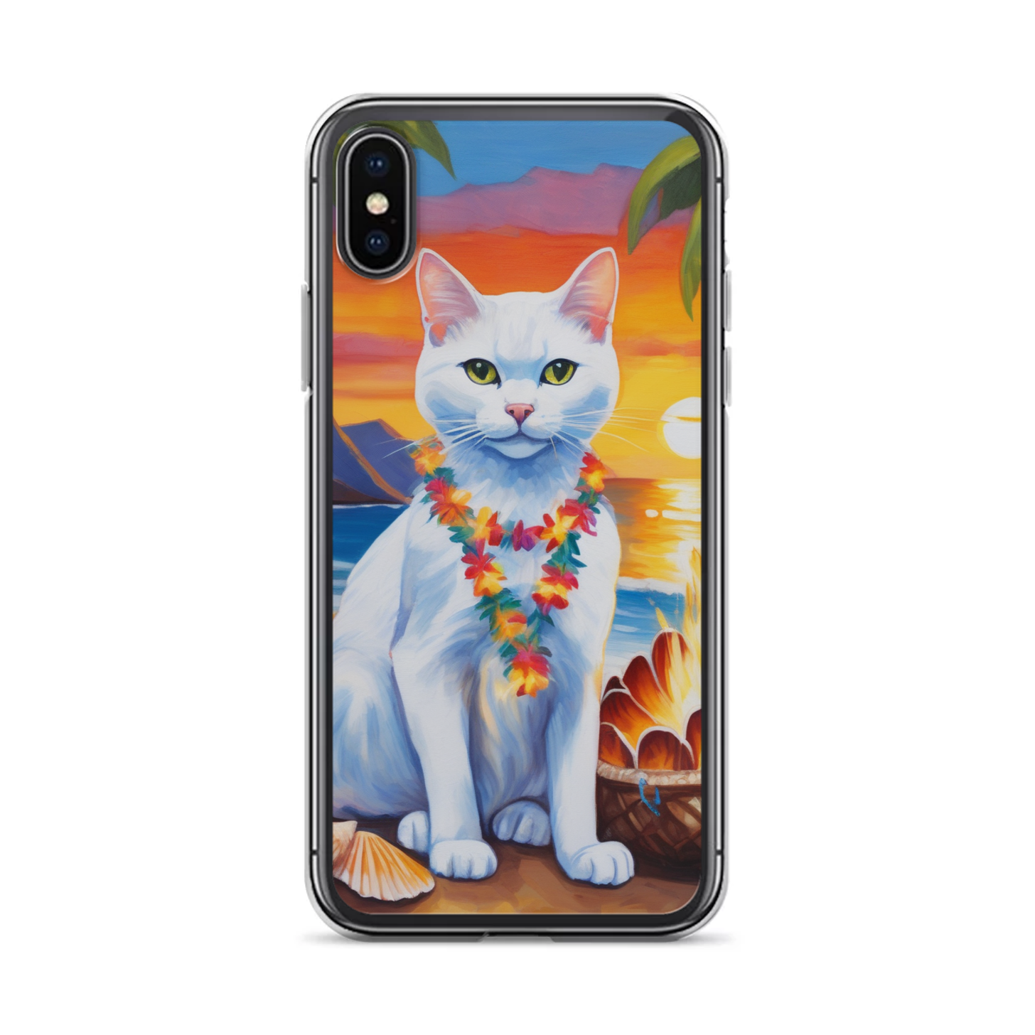 PugMug Custom White Companion Cat iPhone Case