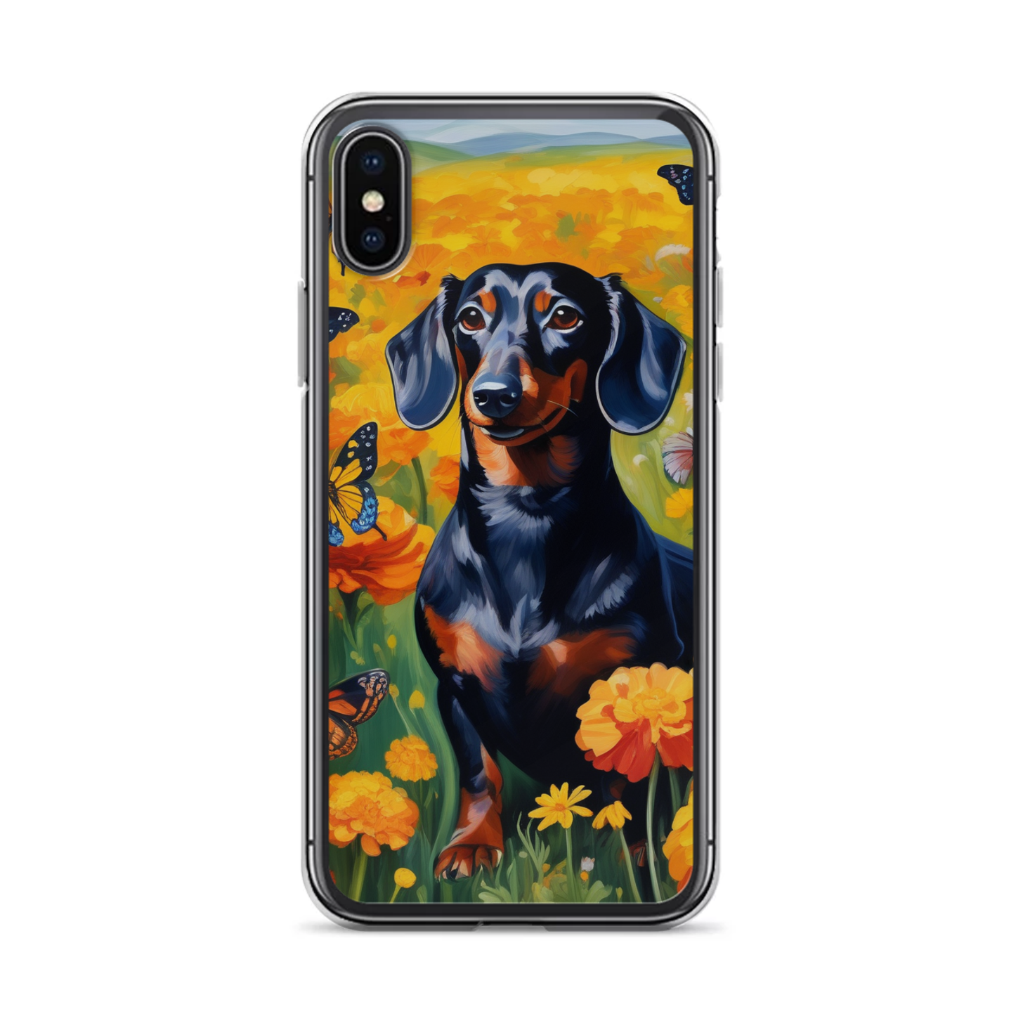 PugMug Custom Black Dachshund iPhone Case