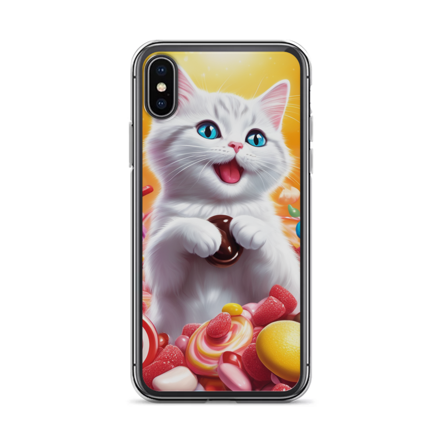 PugMug Custom White Companion Cat iPhone Case