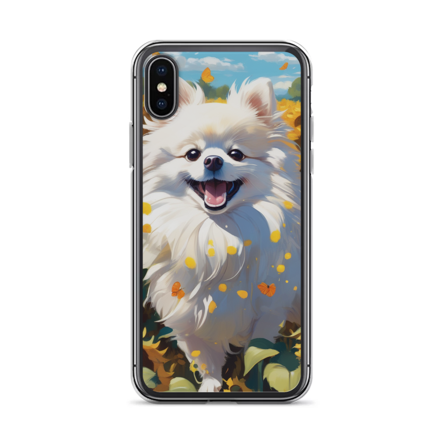 PugMug Custom White Pomeranian iPhone Case