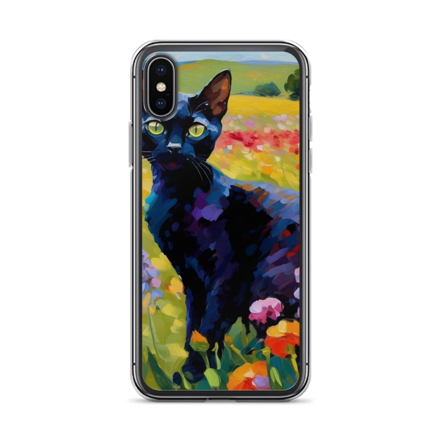 PugMug Custom Black Devon Rex Cat iPhone Case