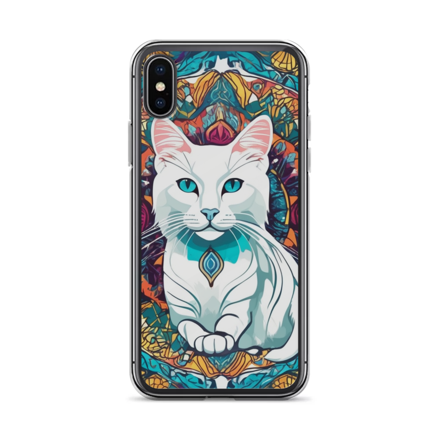PugMug Custom White Companion Cat iPhone Case