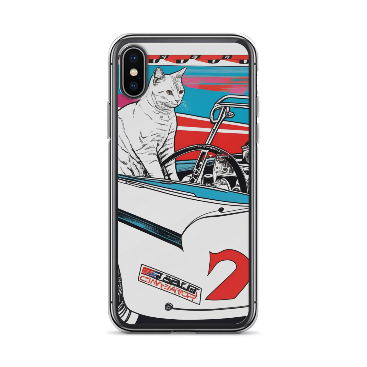 PugMug Custom White Companion Cat iPhone Case