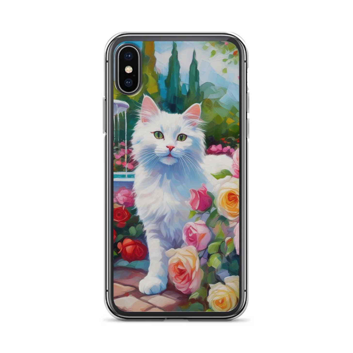 PugMug Custom White Companion Cat iPhone Case