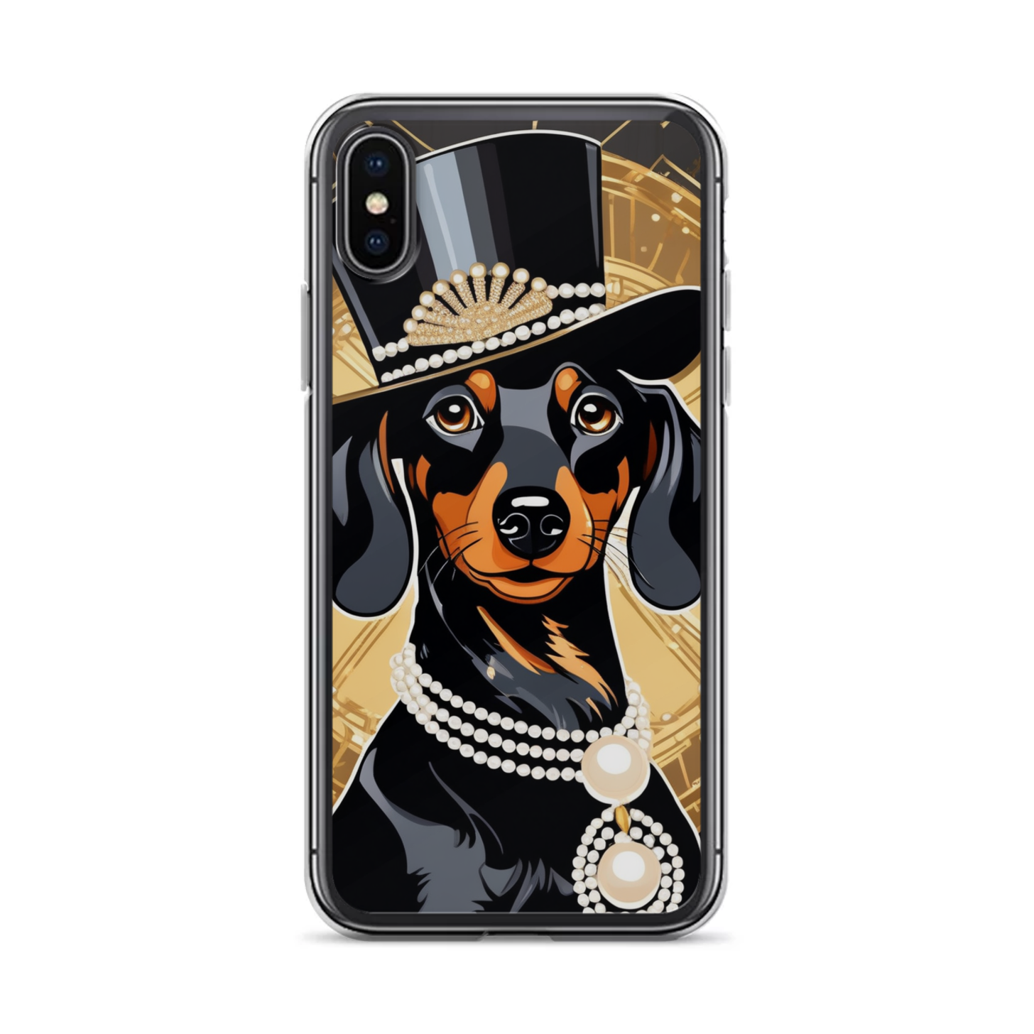 PugMug Custom Black Dachshund iPhone Case