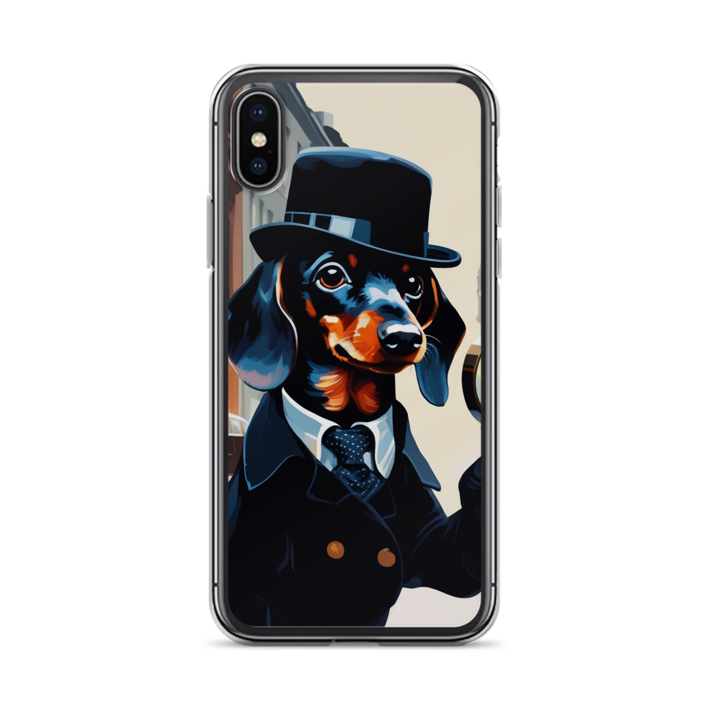 PugMug Custom Black Dachshund iPhone Case