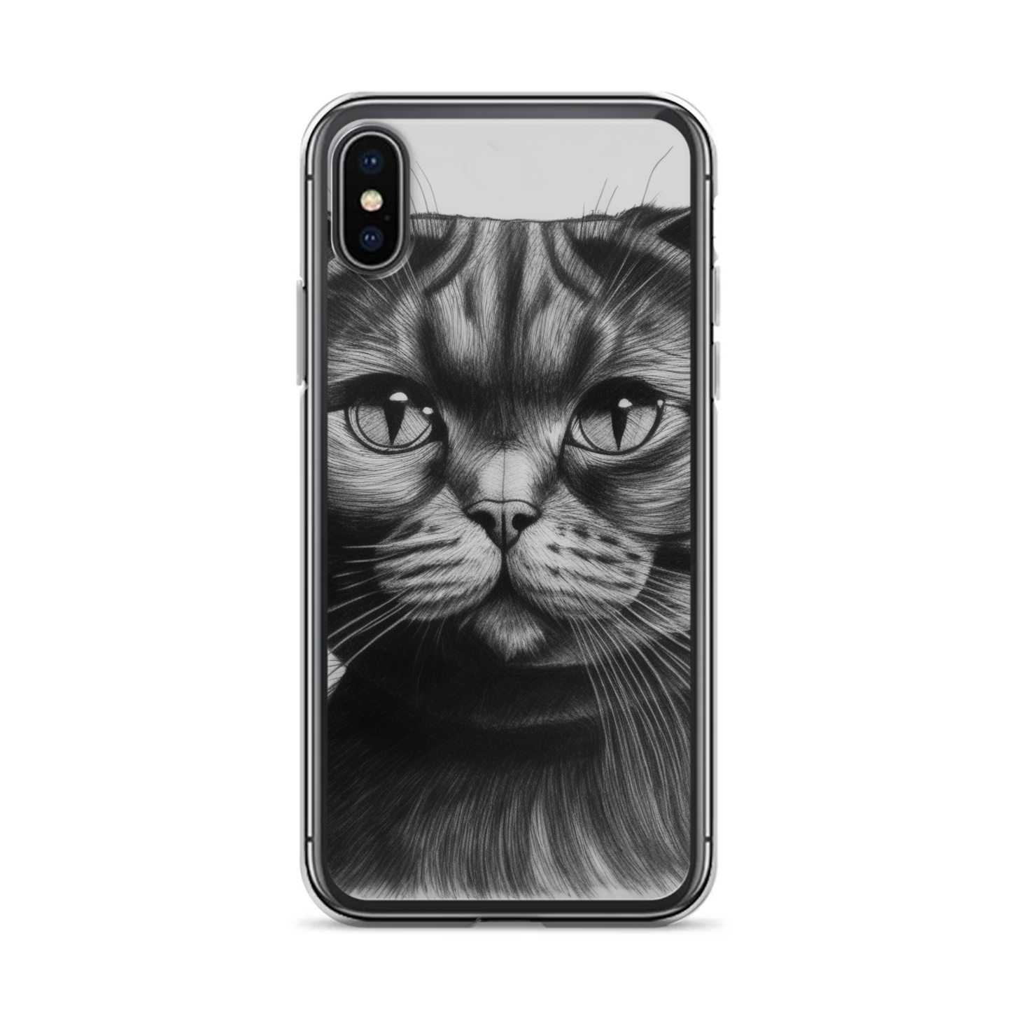 PugMug Custom Black Scottish Fold Cat iPhone Case