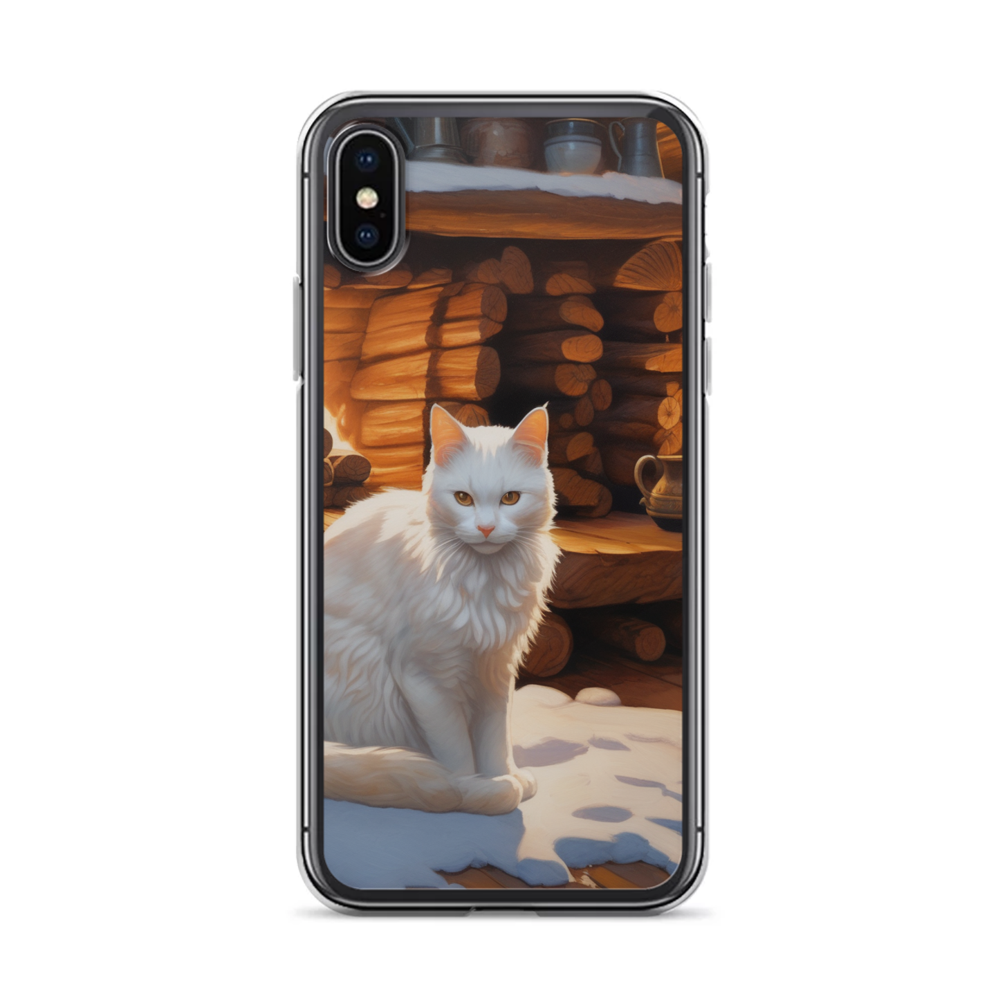 PugMug Custom White Companion Cat iPhone Case
