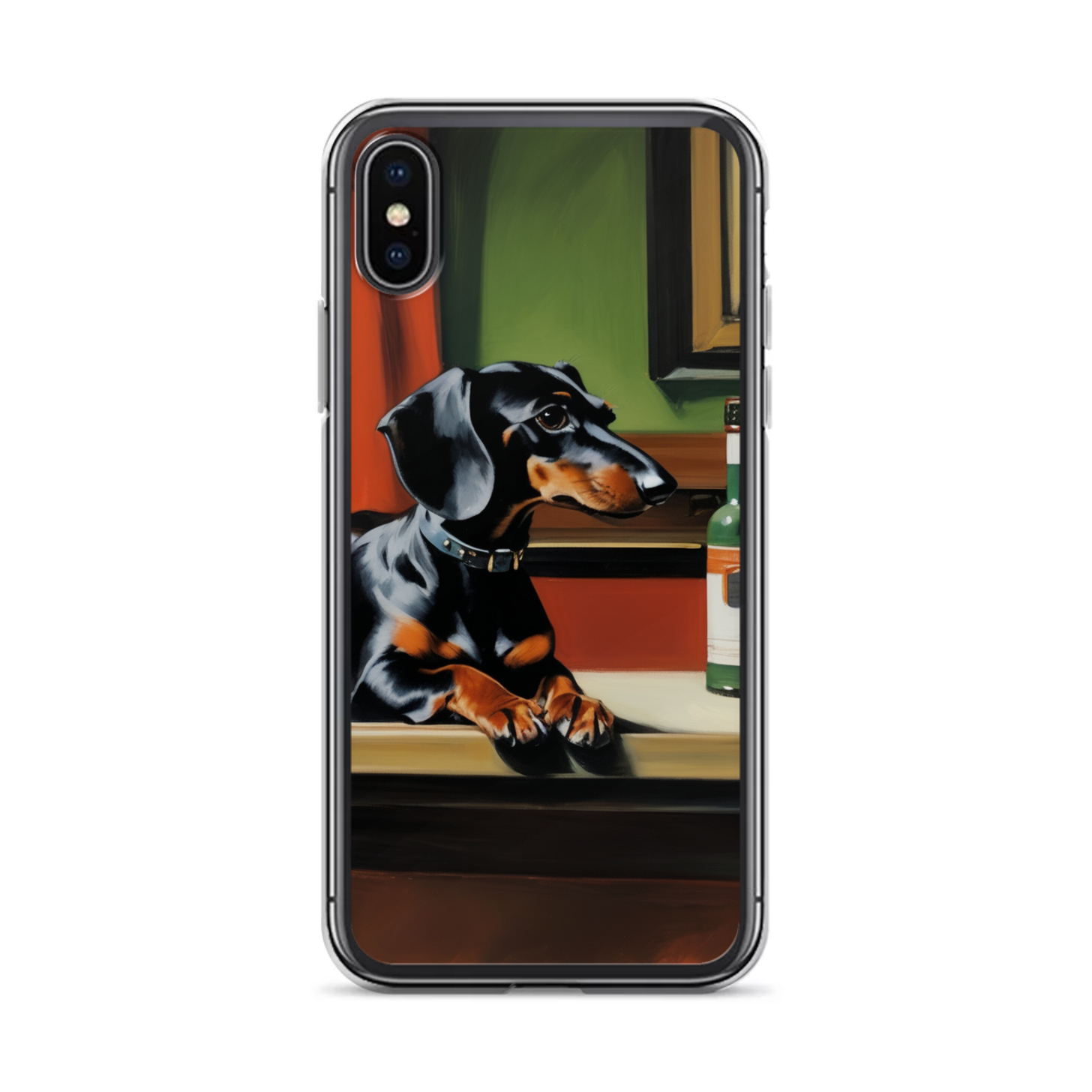 PugMug Custom Black Dachshund iPhone Case