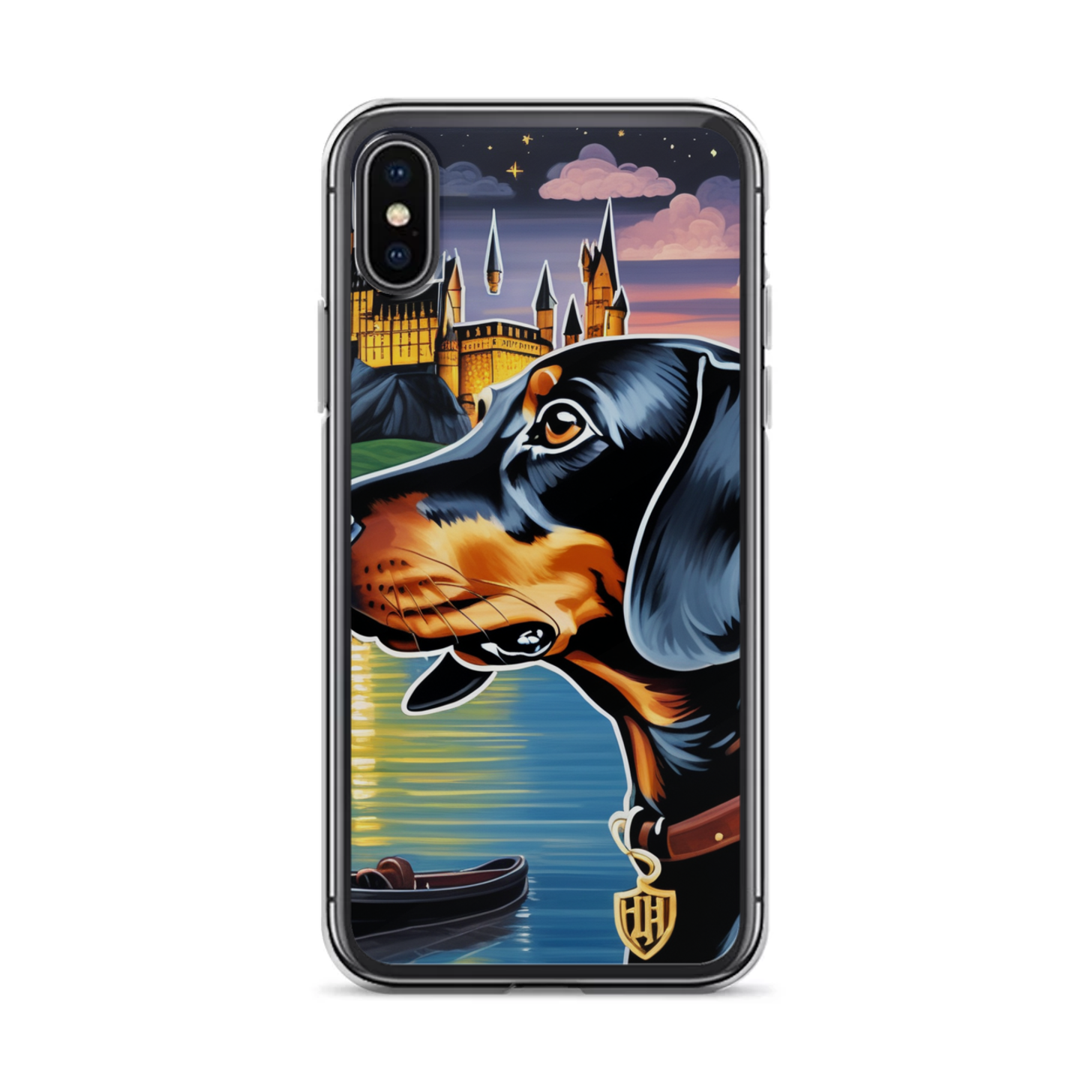 PugMug Custom Black Dachshund iPhone Case