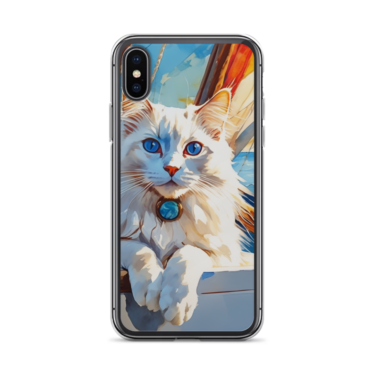 PugMug Custom White Ragdoll Cat iPhone Case