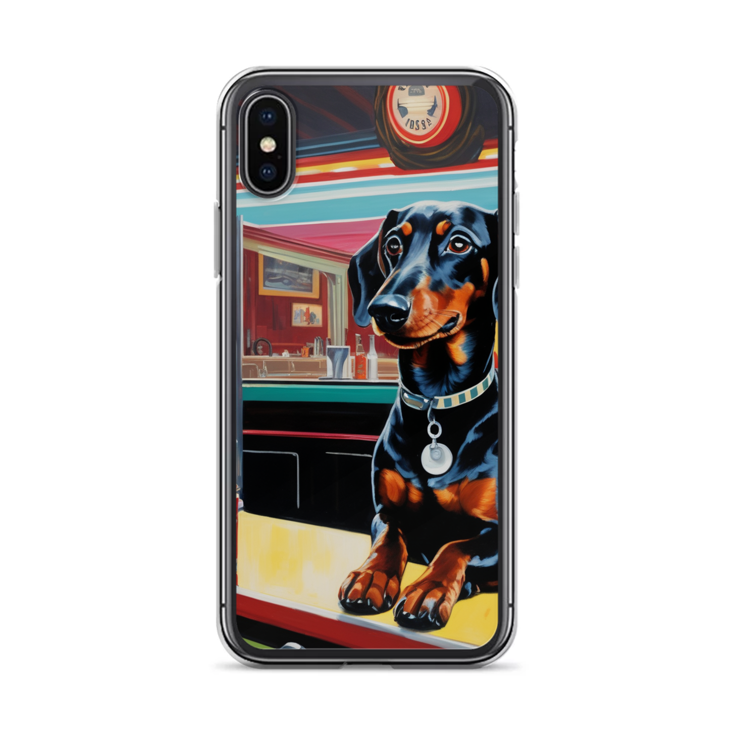 PugMug Custom Black Dachshund iPhone Case
