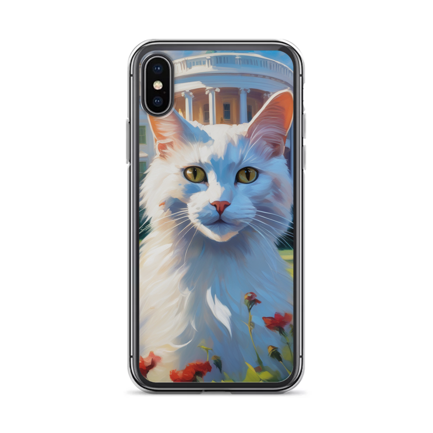 PugMug Custom White Companion Cat iPhone Case