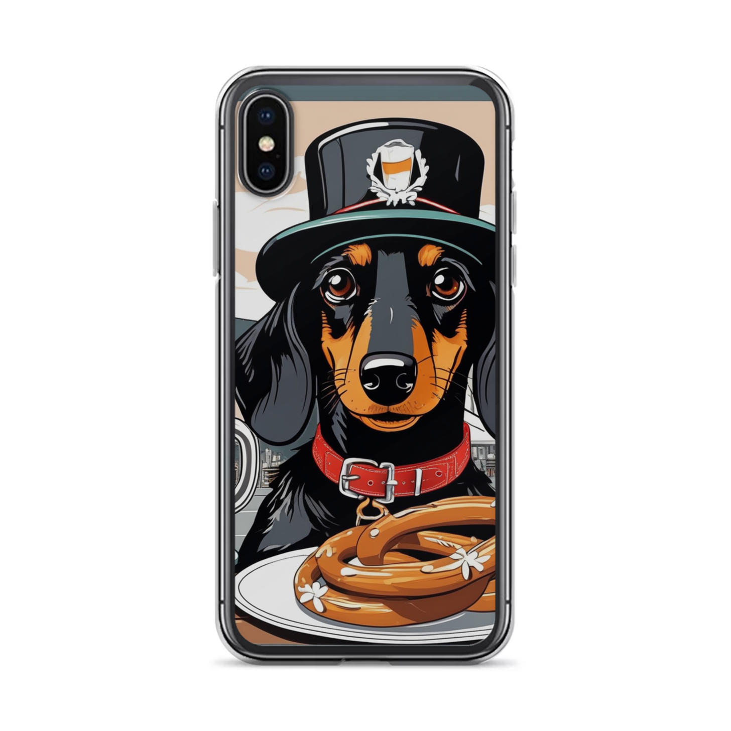 PugMug Custom Black Dachshund iPhone Case