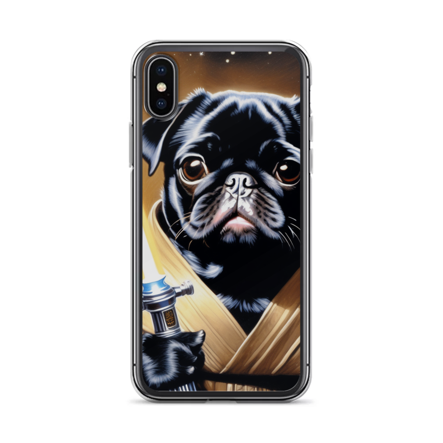 PugMug Custom Black Pug iPhone Case